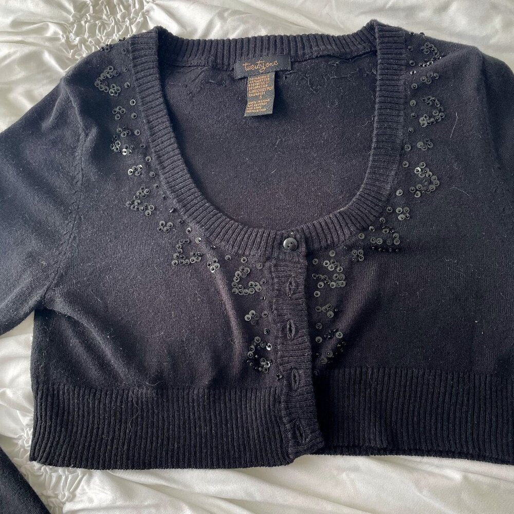 Holiday/Festive Bolero Sweater w/Sequins